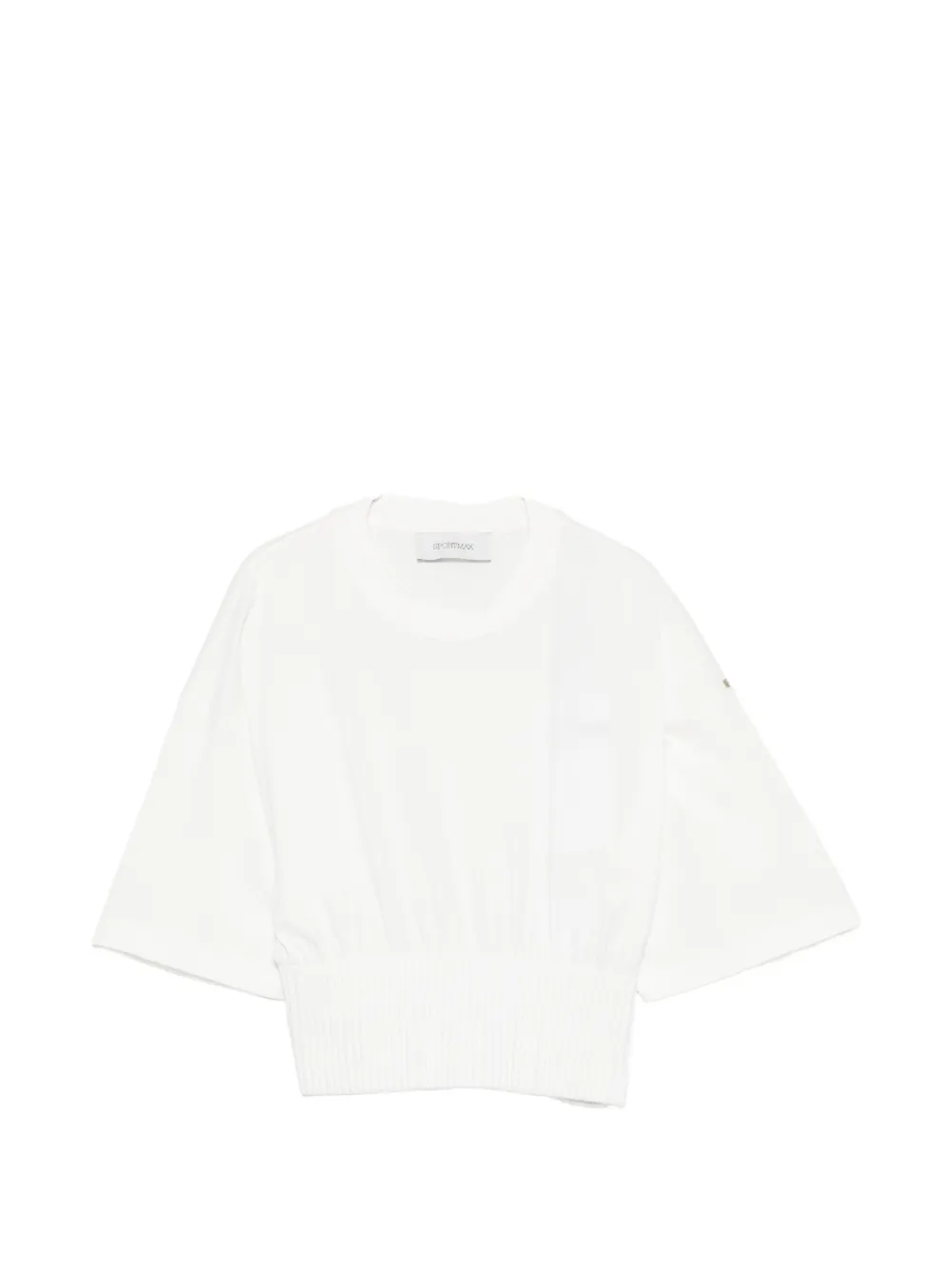 Sportmax Spxfosco ribbed-hem T-shirt - Bianco