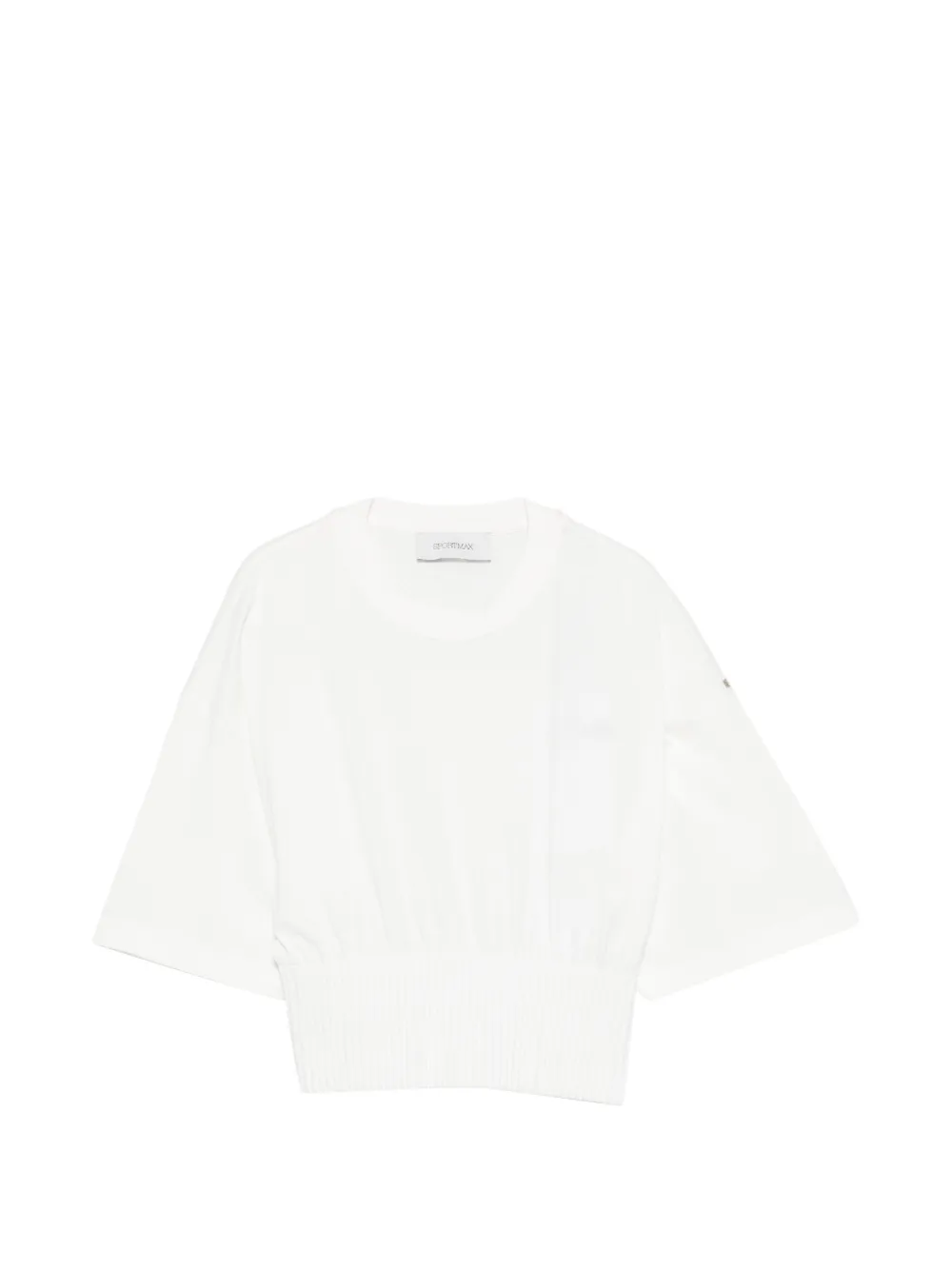 Sportmax Spxfosco ribbed-hem T-shirt - Bianco