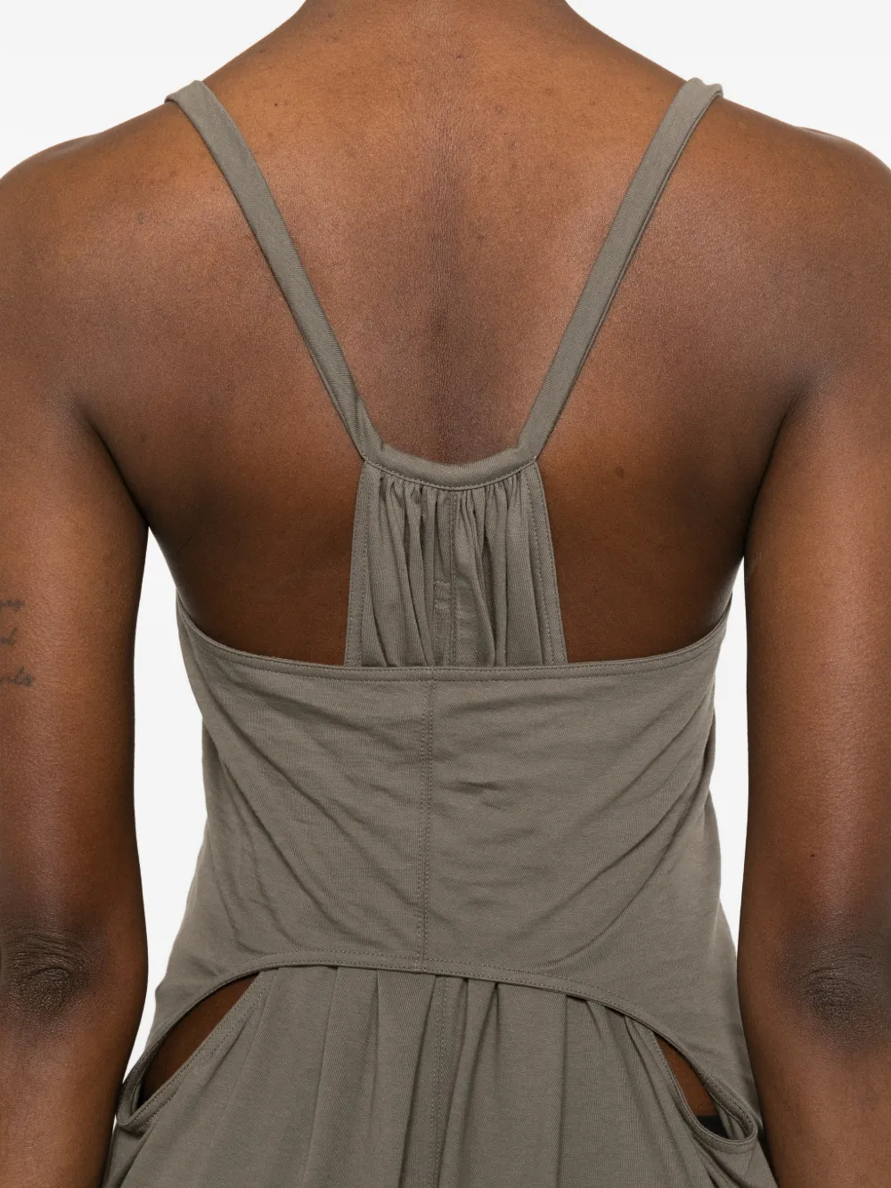 Rick Owens Temple Gown maxi-jurk met spaghettibandjes Grijs