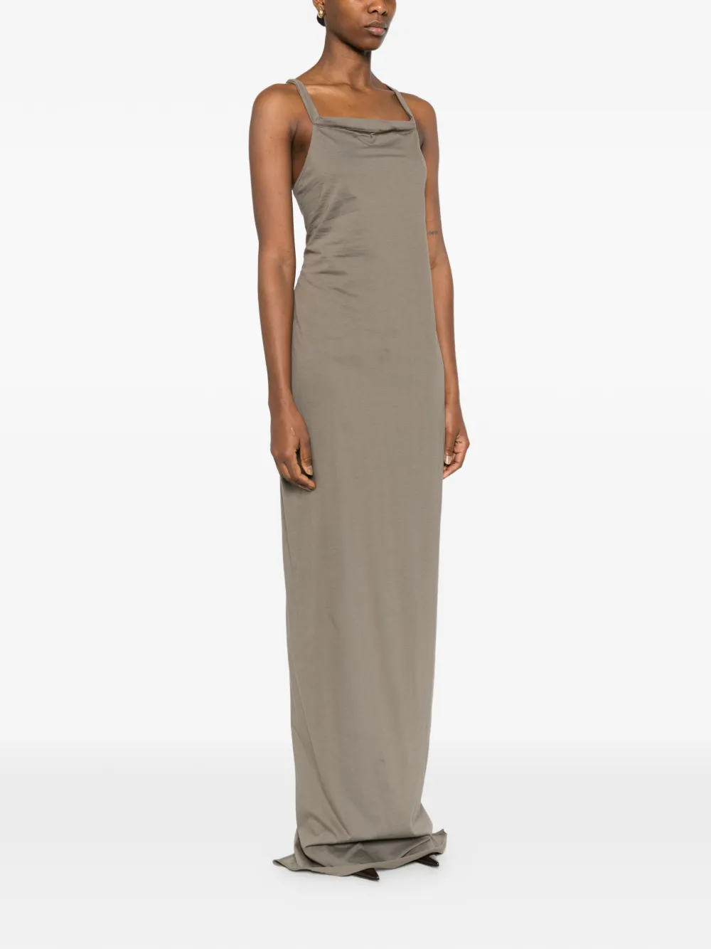 Rick Owens Temple Gown maxi-jurk met spaghettibandjes Grijs