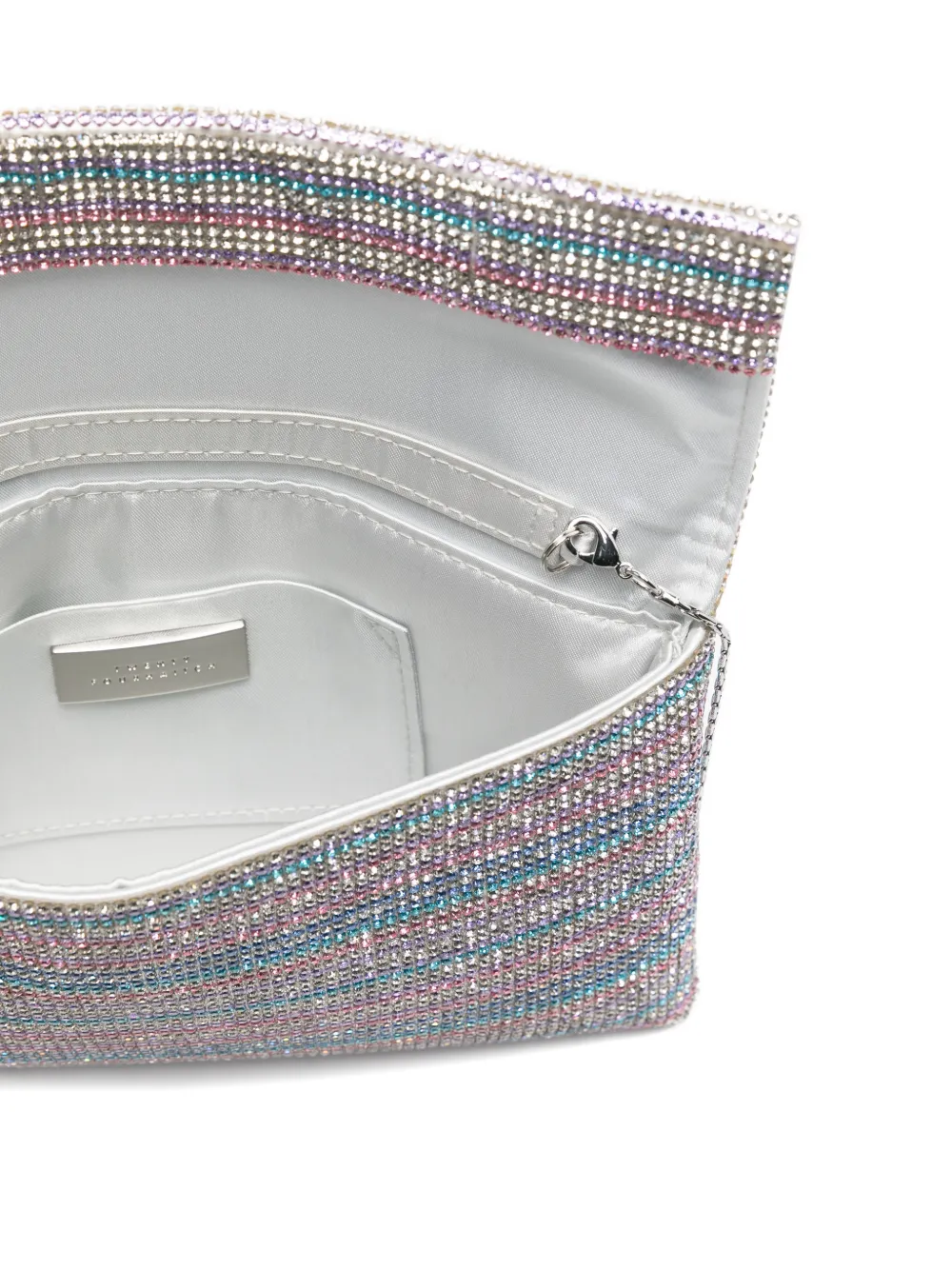 TWENTY FOURHAITCH Nyalis verfraaide clutch Zilver