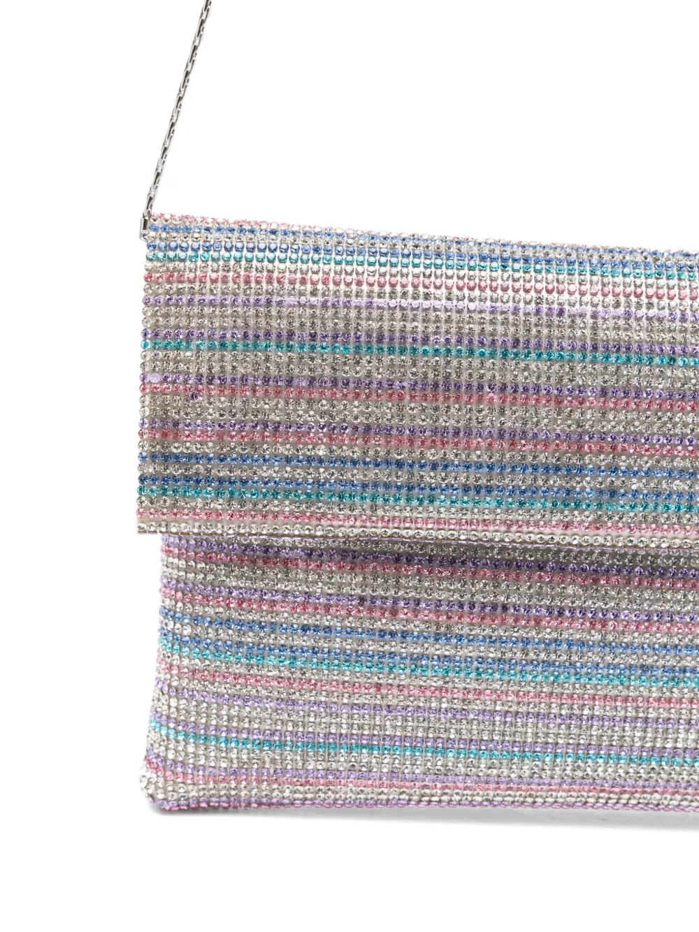 TWENTY FOURHAITCH Nyalis verfraaide clutch Zilver