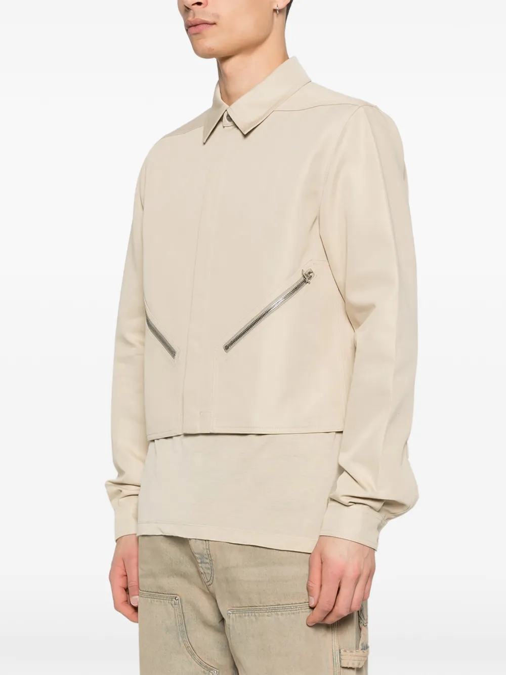  Rick Owens Zip Jacket - Neutrals 