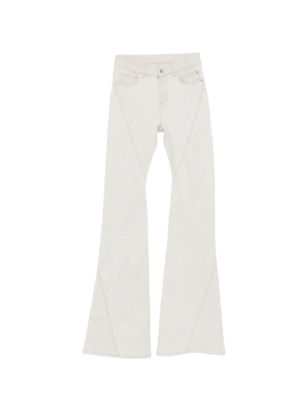 Rick Owens DRKSHDW Bias zip-up flared jeans - Nude