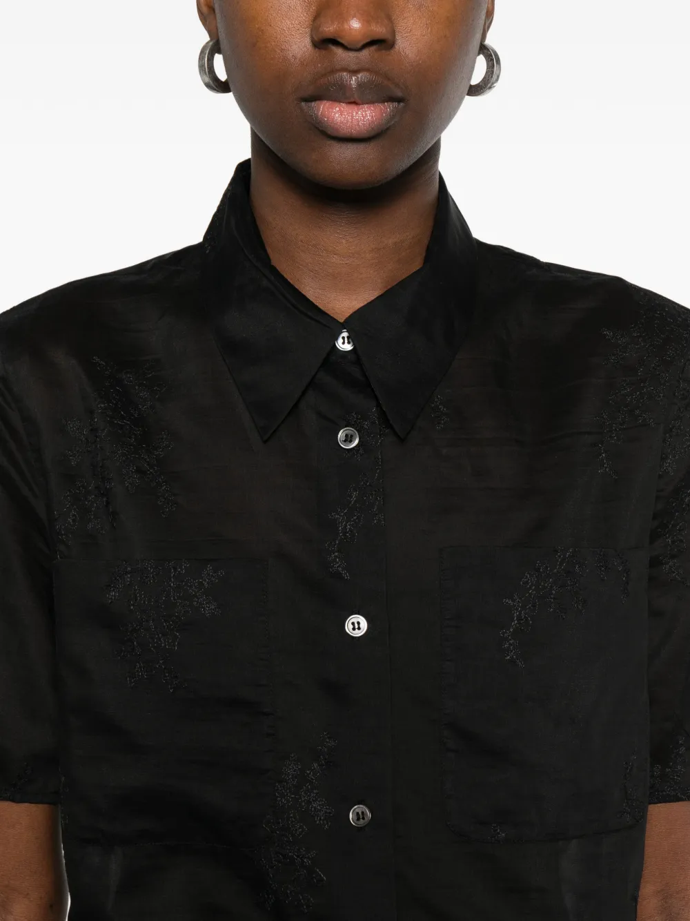 OUR LEGACY X-Ray blouse met zak Zwart