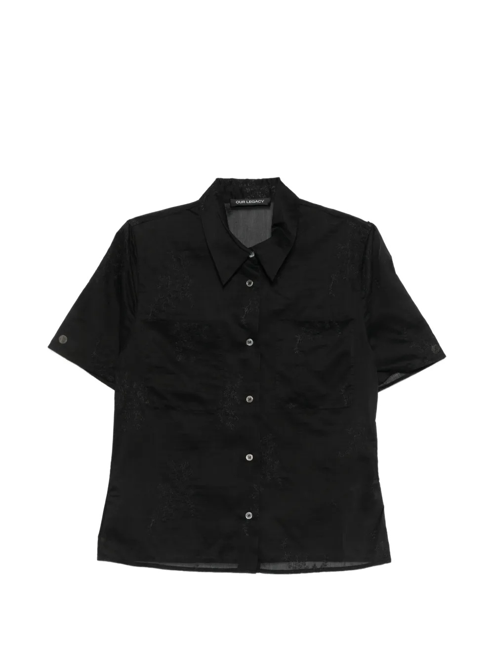 OUR LEGACY X-Ray floral pocket shirt - Nero