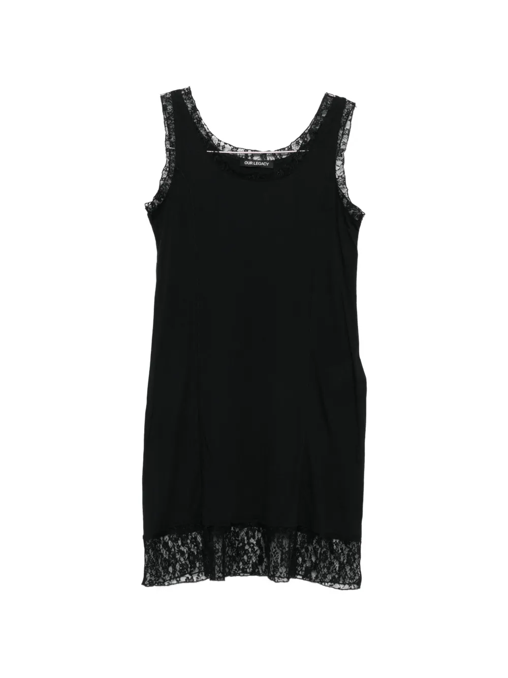OUR LEGACY Dawn lace mini dress - Nero