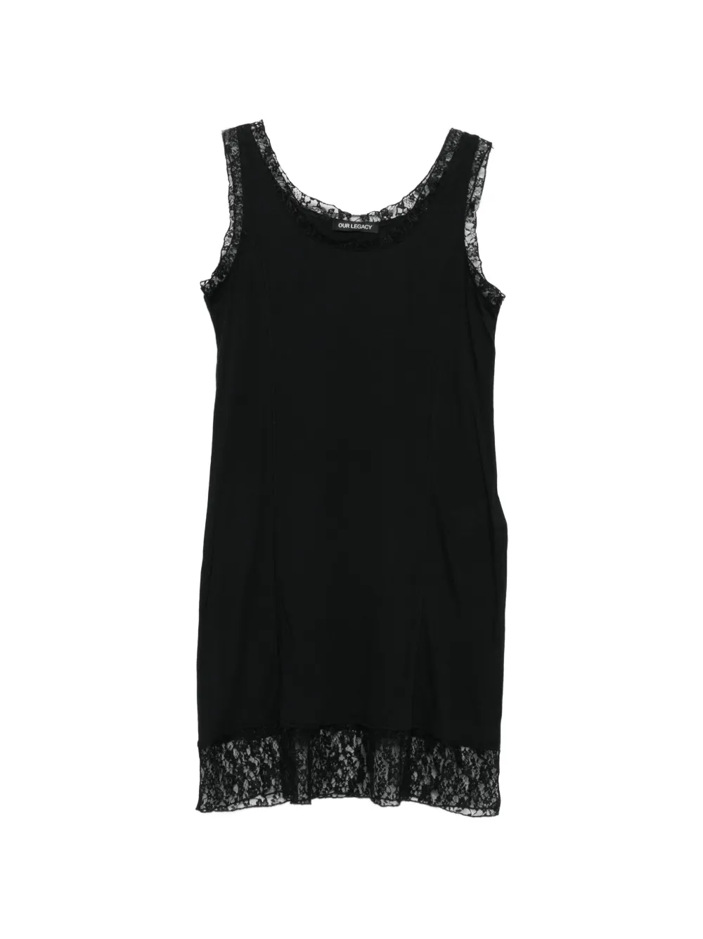 OUR LEGACY Dawn lace mini dress - Nero