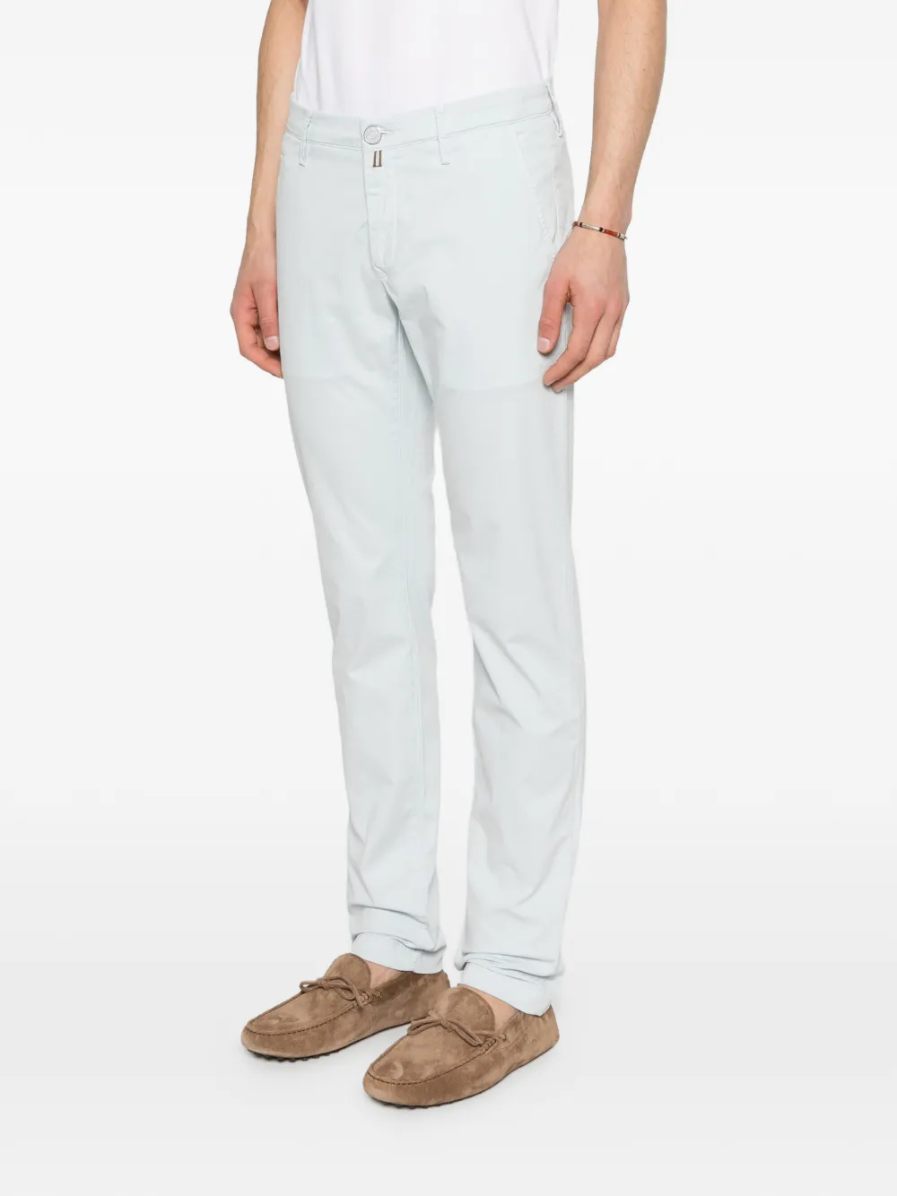 Jacob Cohën Broek met knoopsluiting Blauw