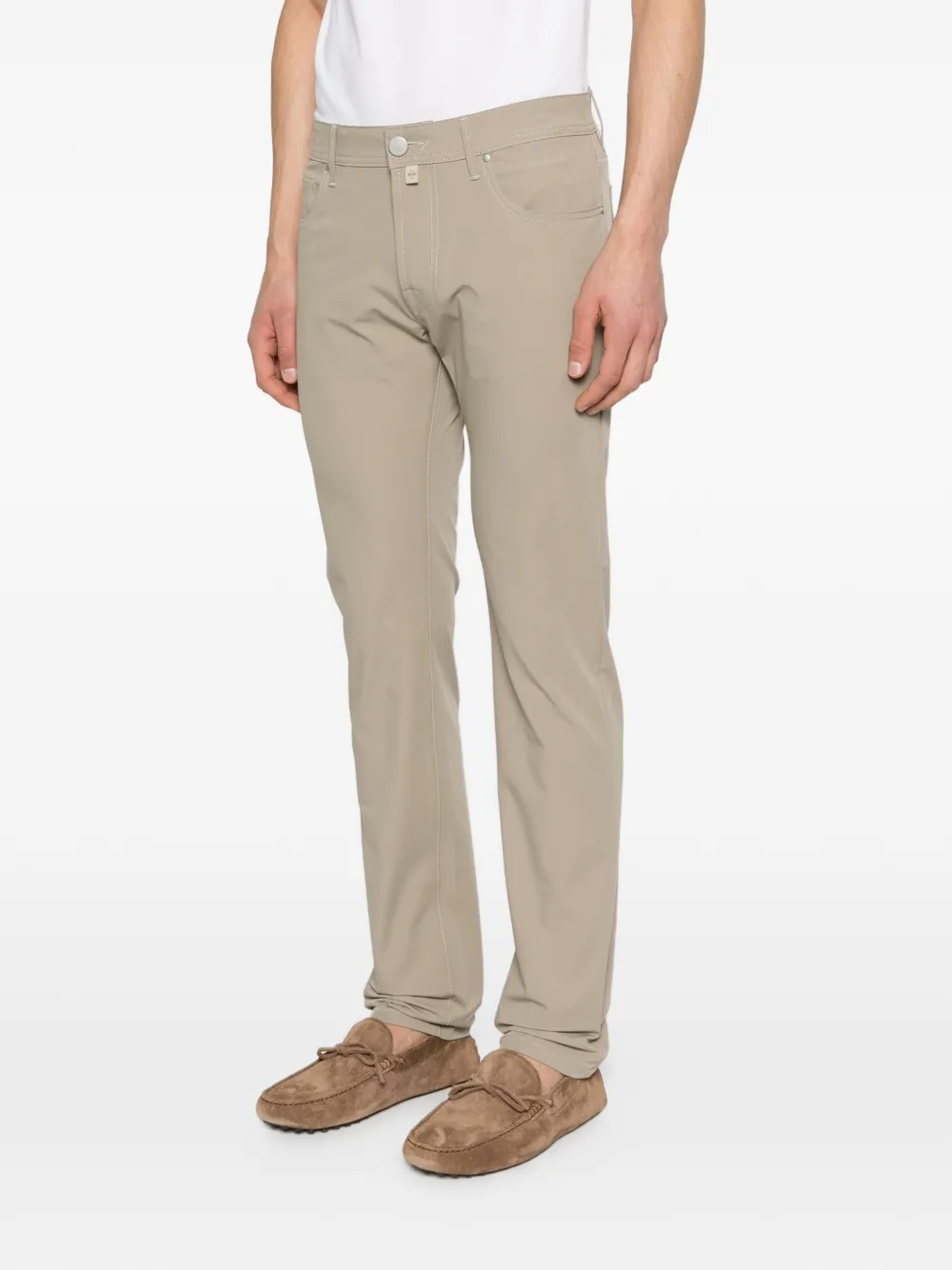 Jacob Cohën Broek met logopatch Beige