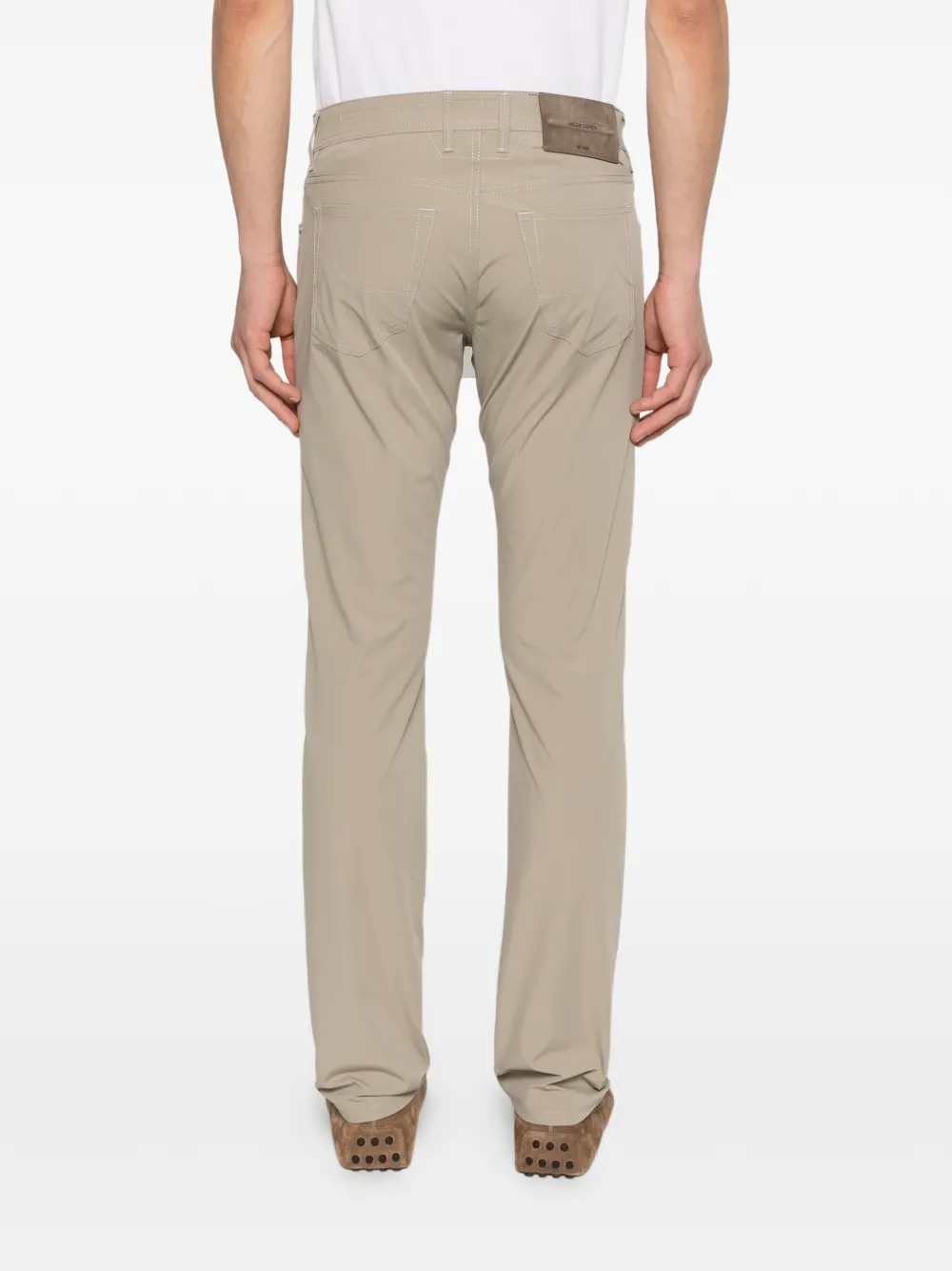 Jacob Cohën Broek met logopatch Beige
