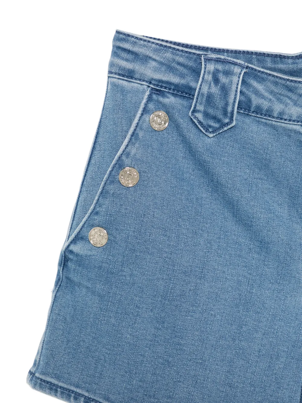 TWINSET Kids Spijkershorts met knopen Blauw
