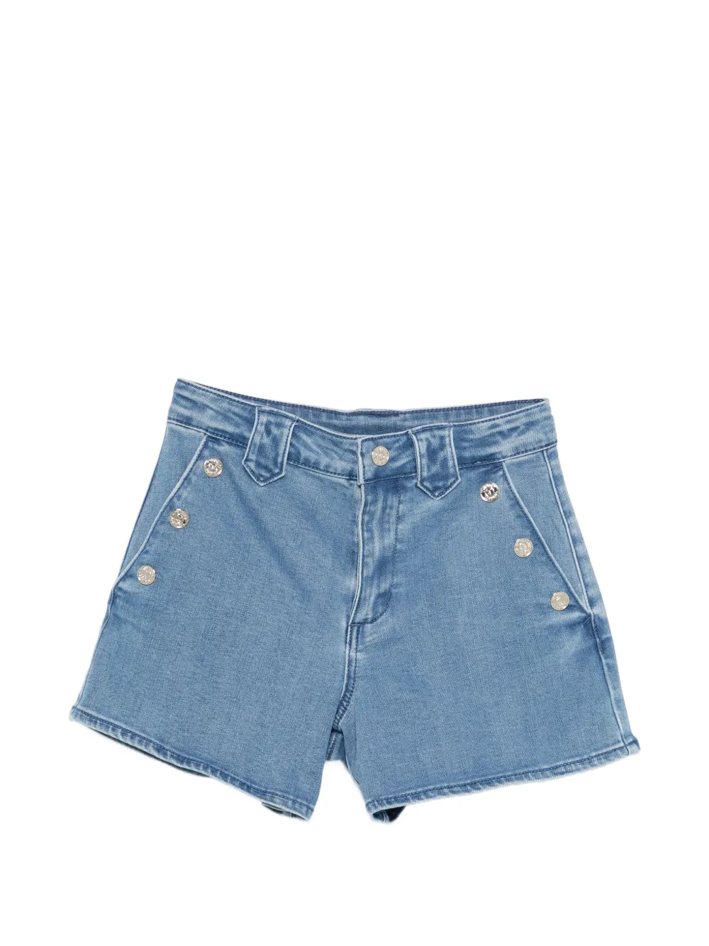 TWINSET Kids buttoned denim shorts - Blau