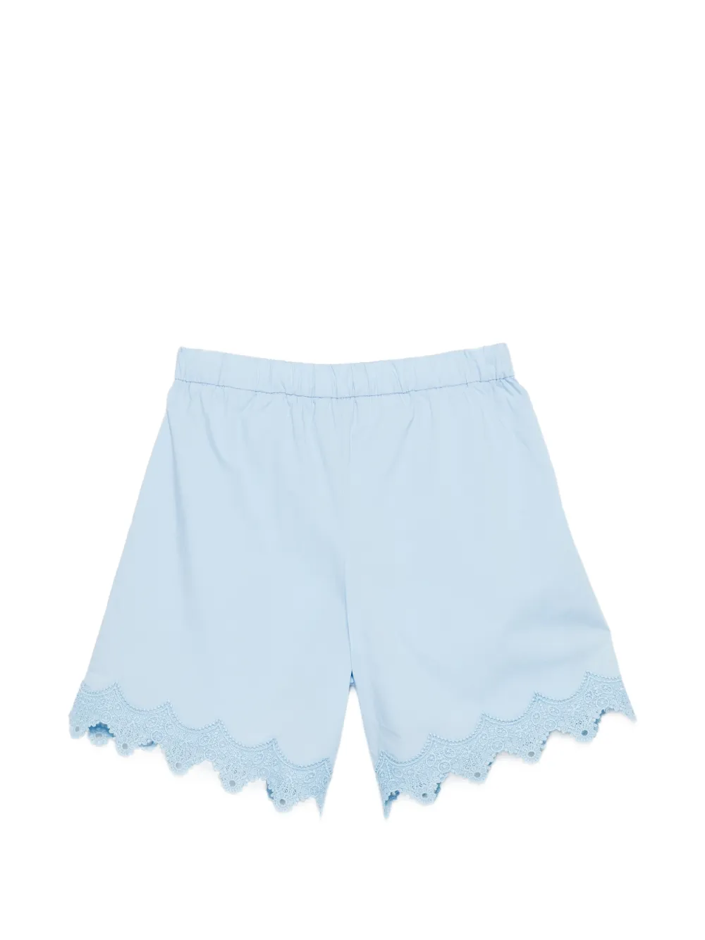  Twinset Kids Embroidered-trim Shorts - Blue 