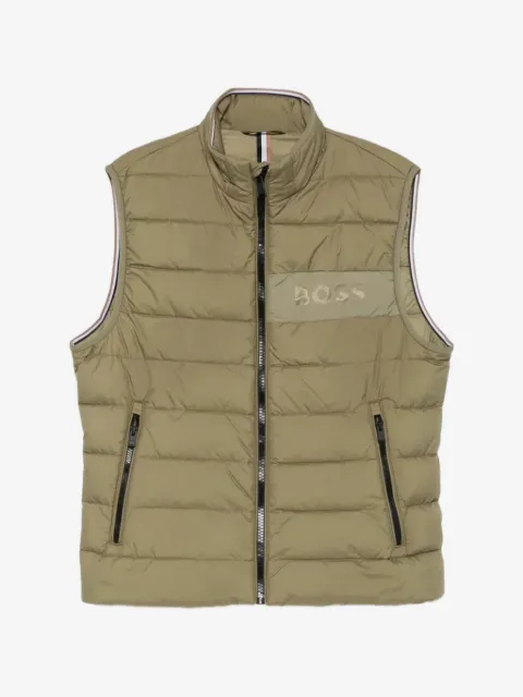 BOSS chaleco capitonado con logo
