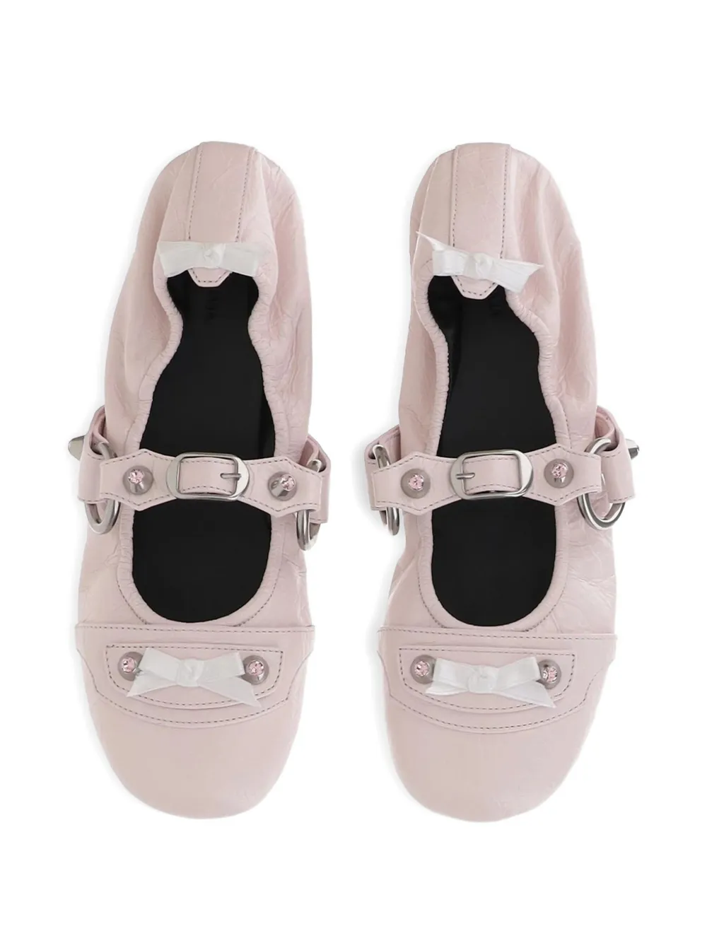 Balenciaga City ballerina's met ring gesp Roze