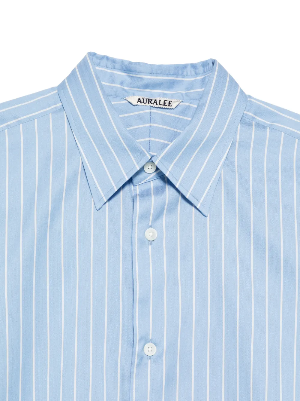  Auralee Camisa A Rayas - Azul 
