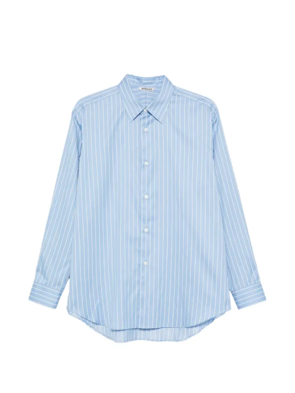 AURALEE ストライプシャツ　オーラリー Auralee ストライプ シャツ | ブルー | FARFETCH JP