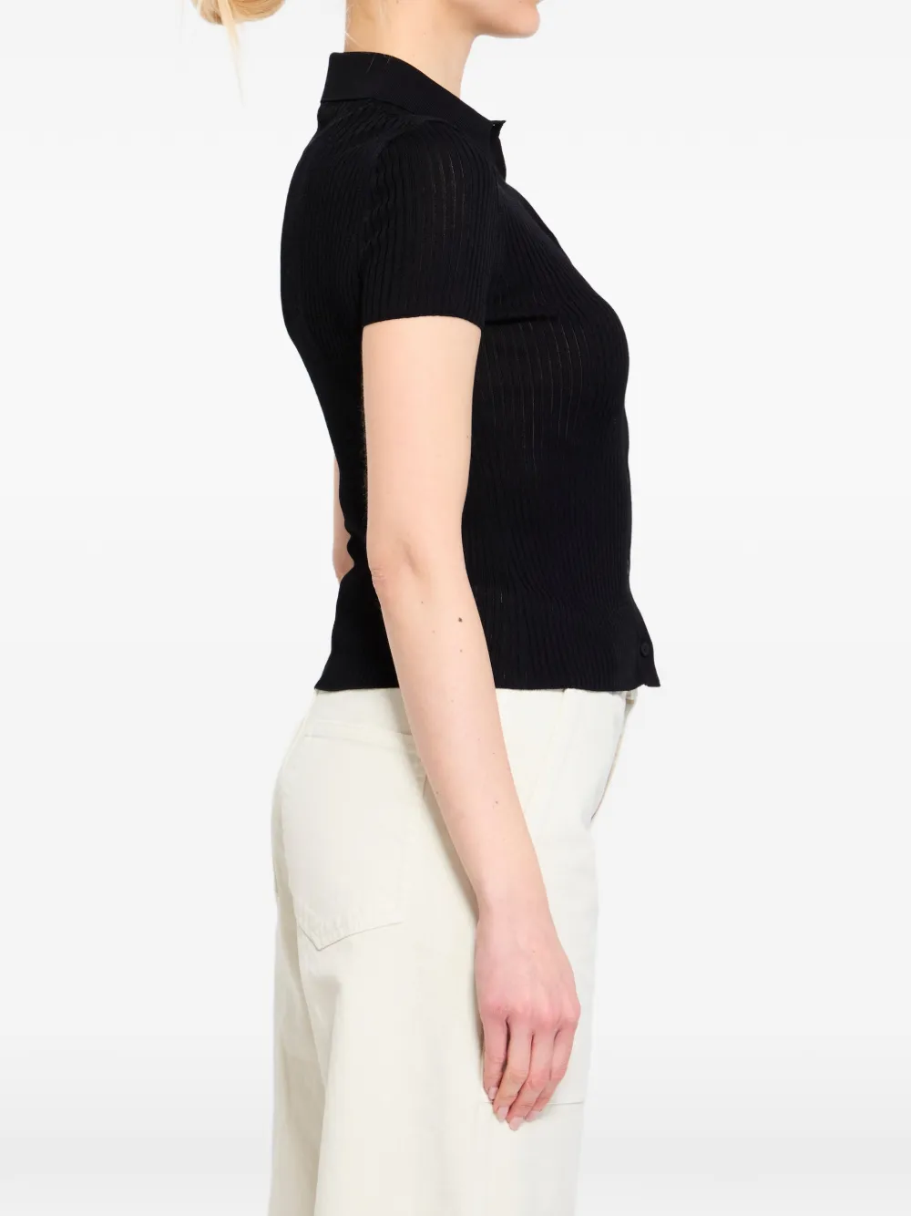 Balenciaga blouse met borduurwerk en korte mouwen Zwart