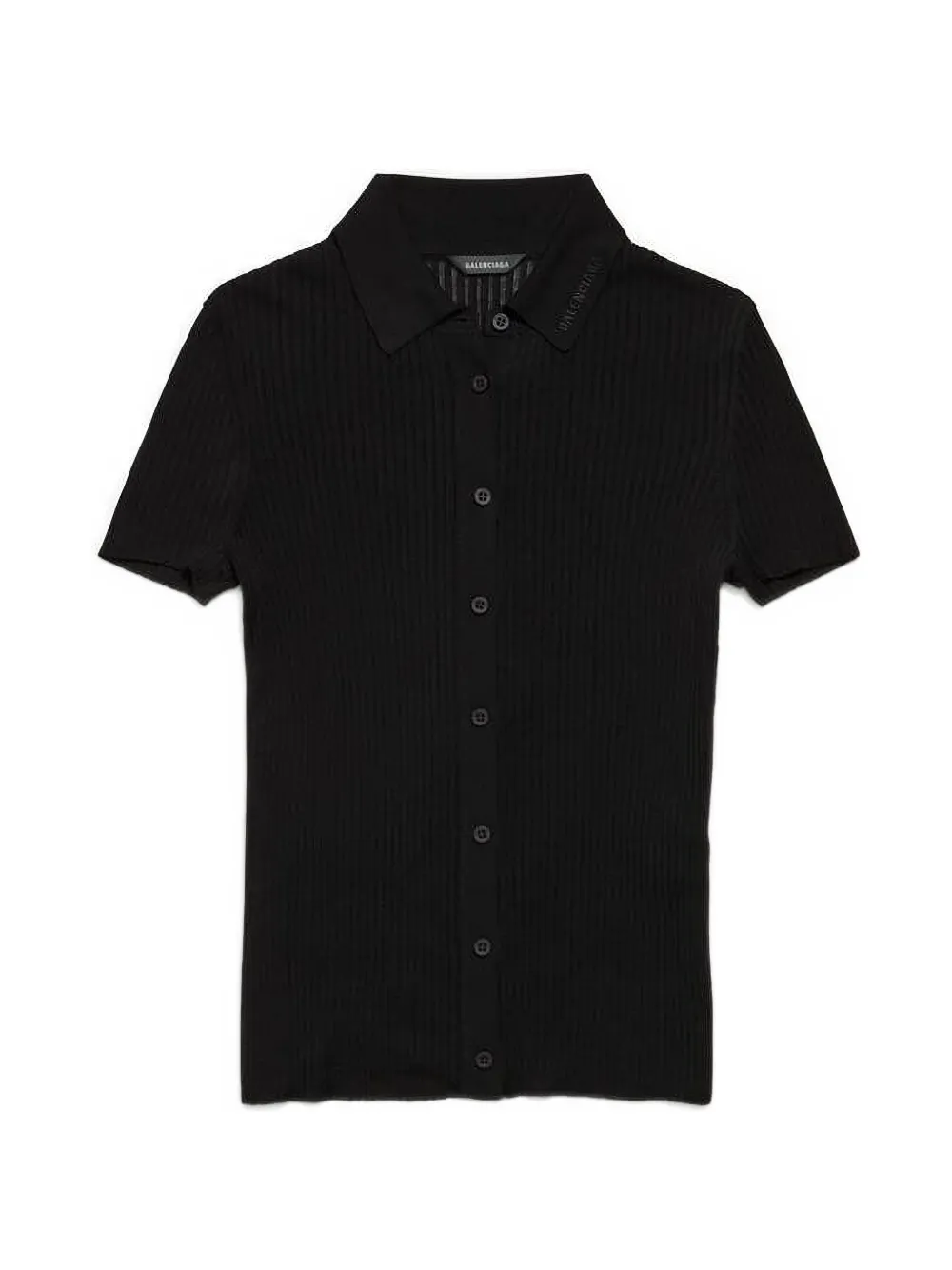 Balenciaga ribbed short-sleeves shirt - Nero