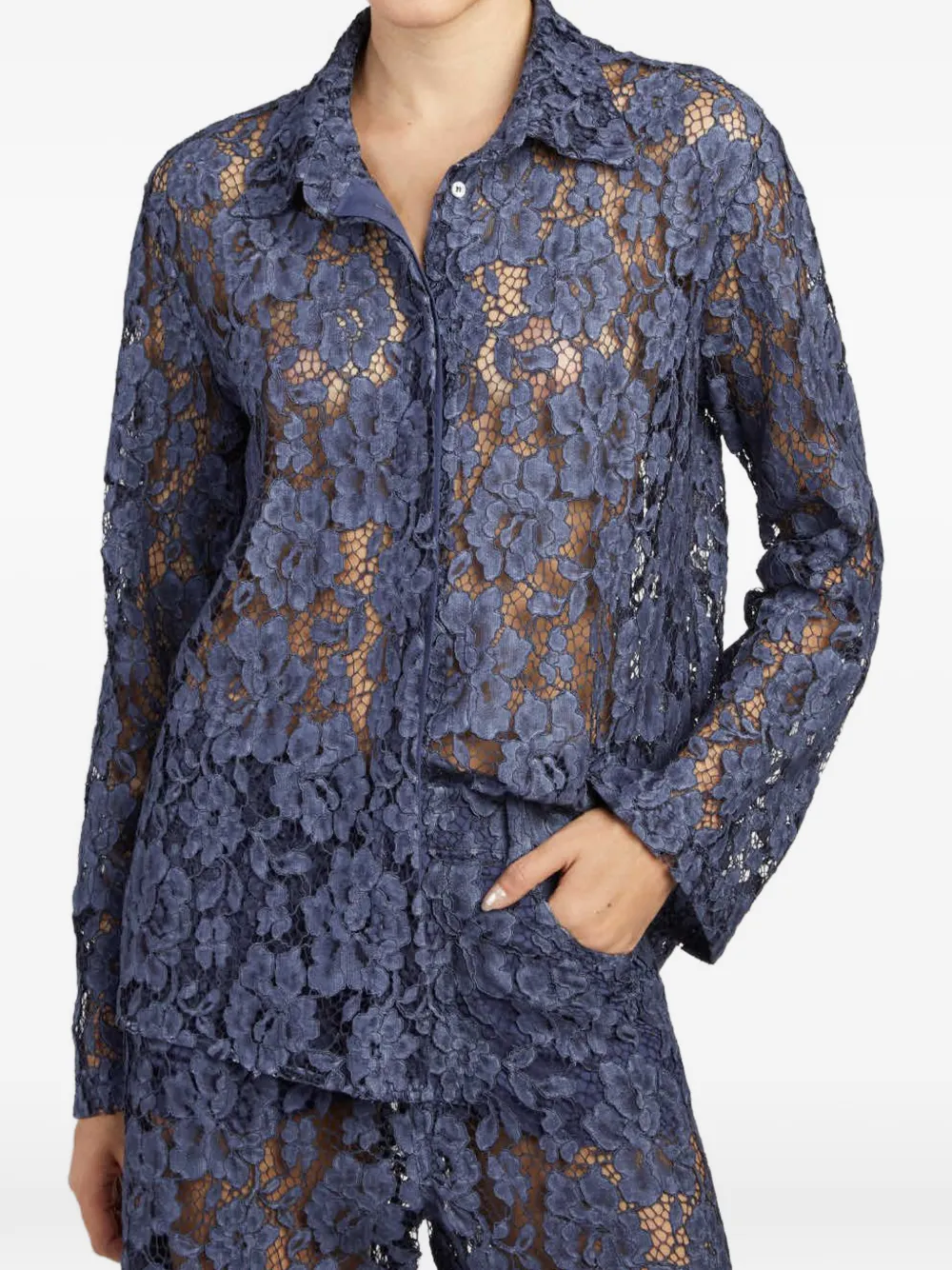 Federica Tosi Camicia in pizzo - Blu