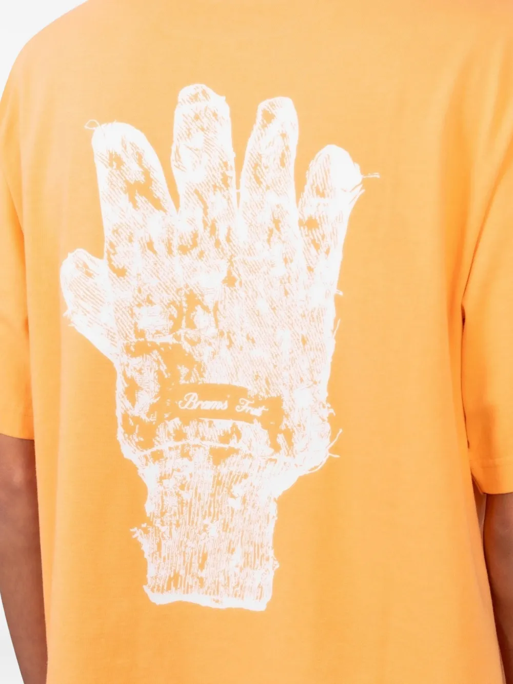 Bram s Fruit T-shirt met grafische handschoenprint Oranje