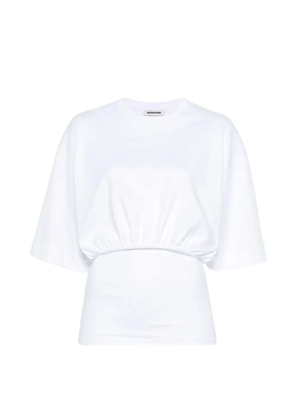DARKPARK gathered-detail T-shirt - Bianco