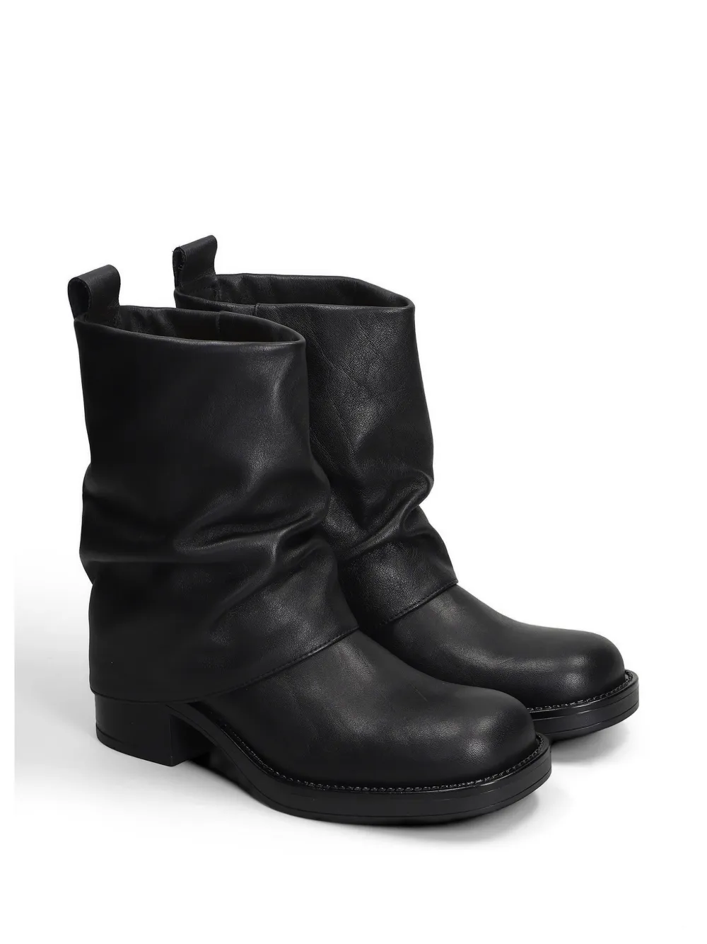 Gisel Moire Royal Biker leather boots Zwart