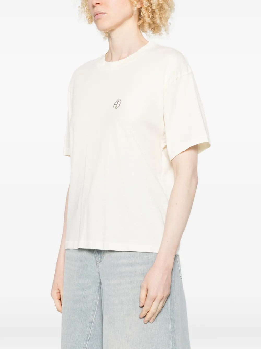 ANINE BING T-shirt met logoprint Beige