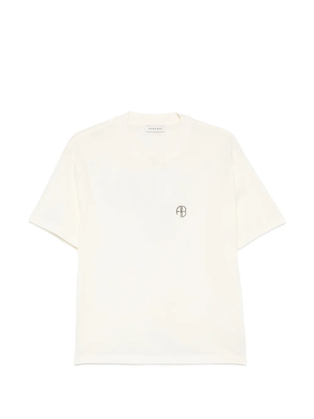 ANINE BING logo-print T-shirt - Toni neutri