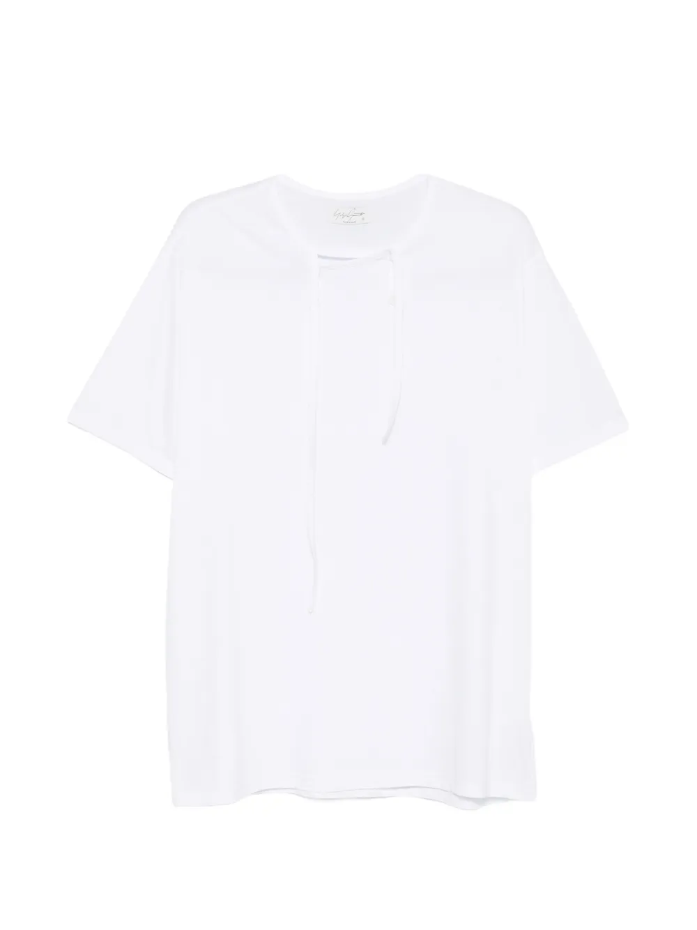 Yohji Yamamoto tie detail T-shirt - Bianco