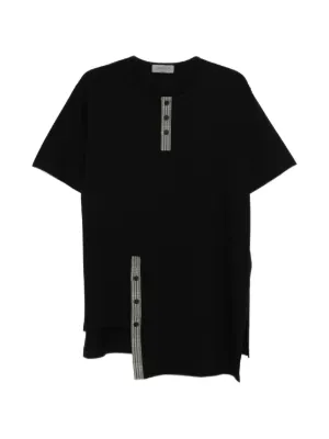 yohji Yamamoto hommeブラック アシンメトリック Tシャツ Yohji Yamamoto アシンメトリー Tシャツ | ブラック | FARFETCH JP