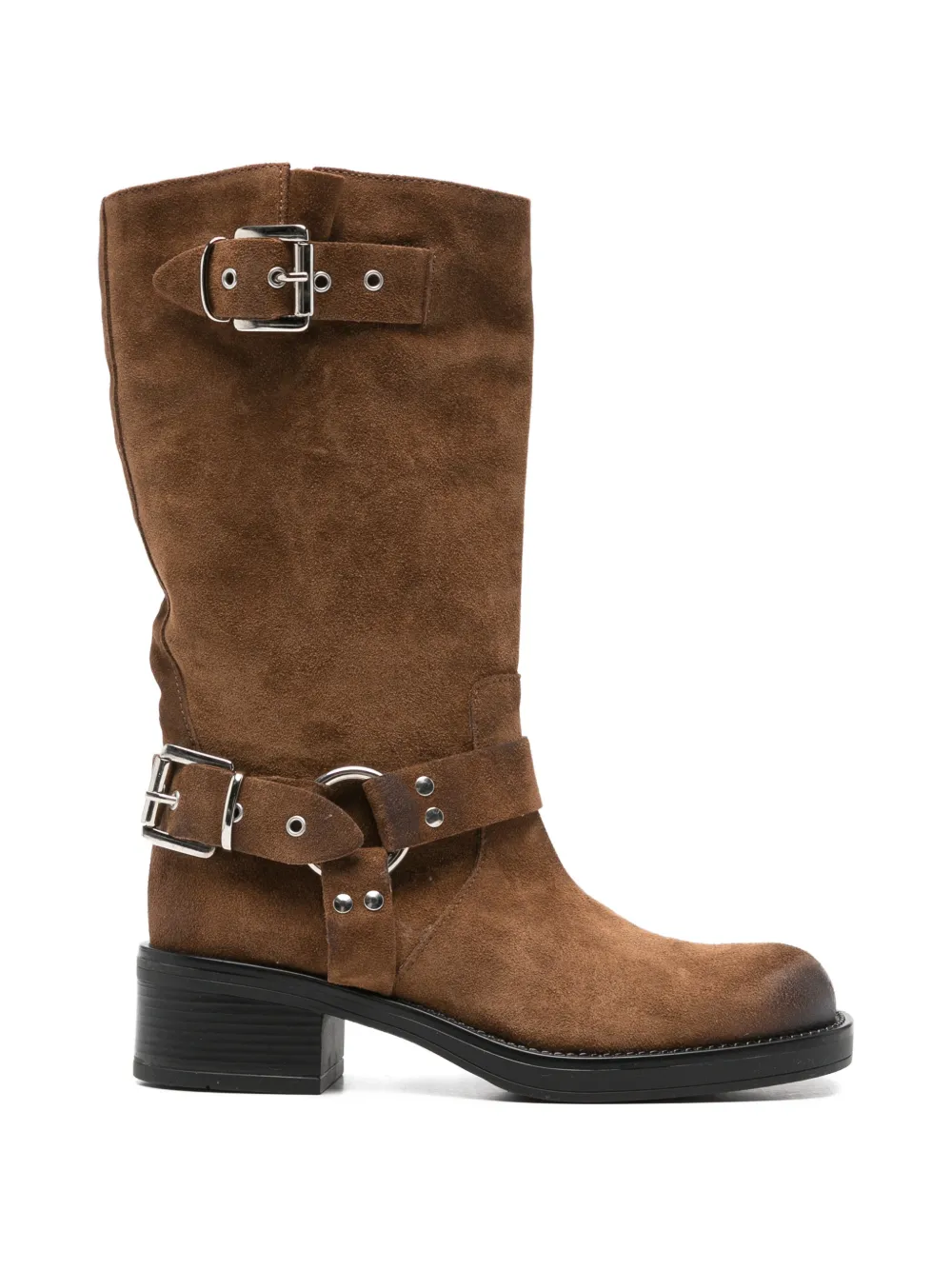 Gisel Moire Chester biker boots - Marrone
