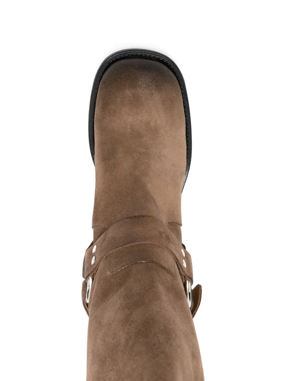 Gisel Moire Laarzen met gespbandje Bruin