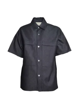 JIL SANDER 22AW ショートスリーブ ロング ビスコースシャツ 34 Jil Sander ショートスリーブ シャツ | ブラック | FARFETCH JP