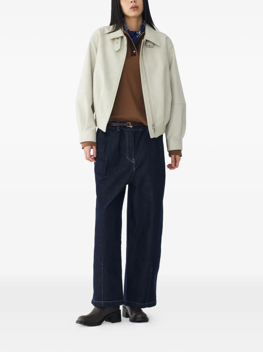  Tomboy Faux-leather Jacket - Neutrals 
