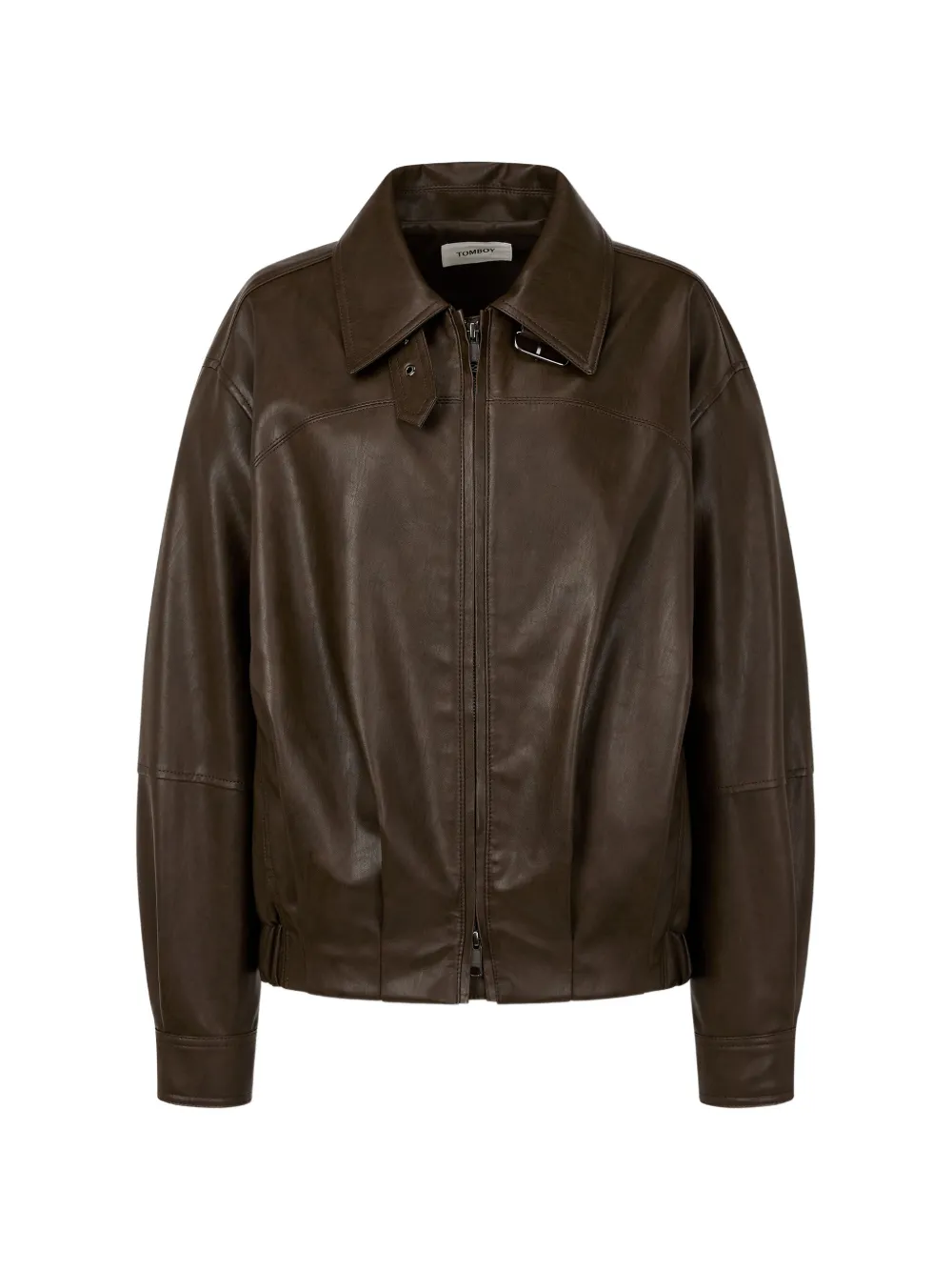TOMBOY faux-leather jacket - Marrone