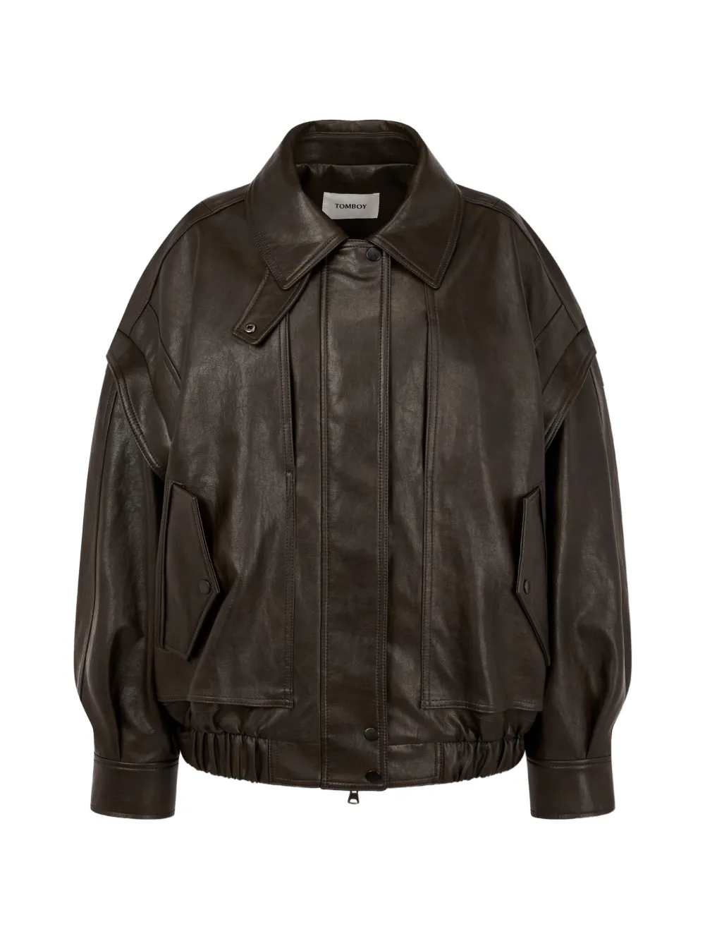 TOMBOY faux-leather jacket - Braun