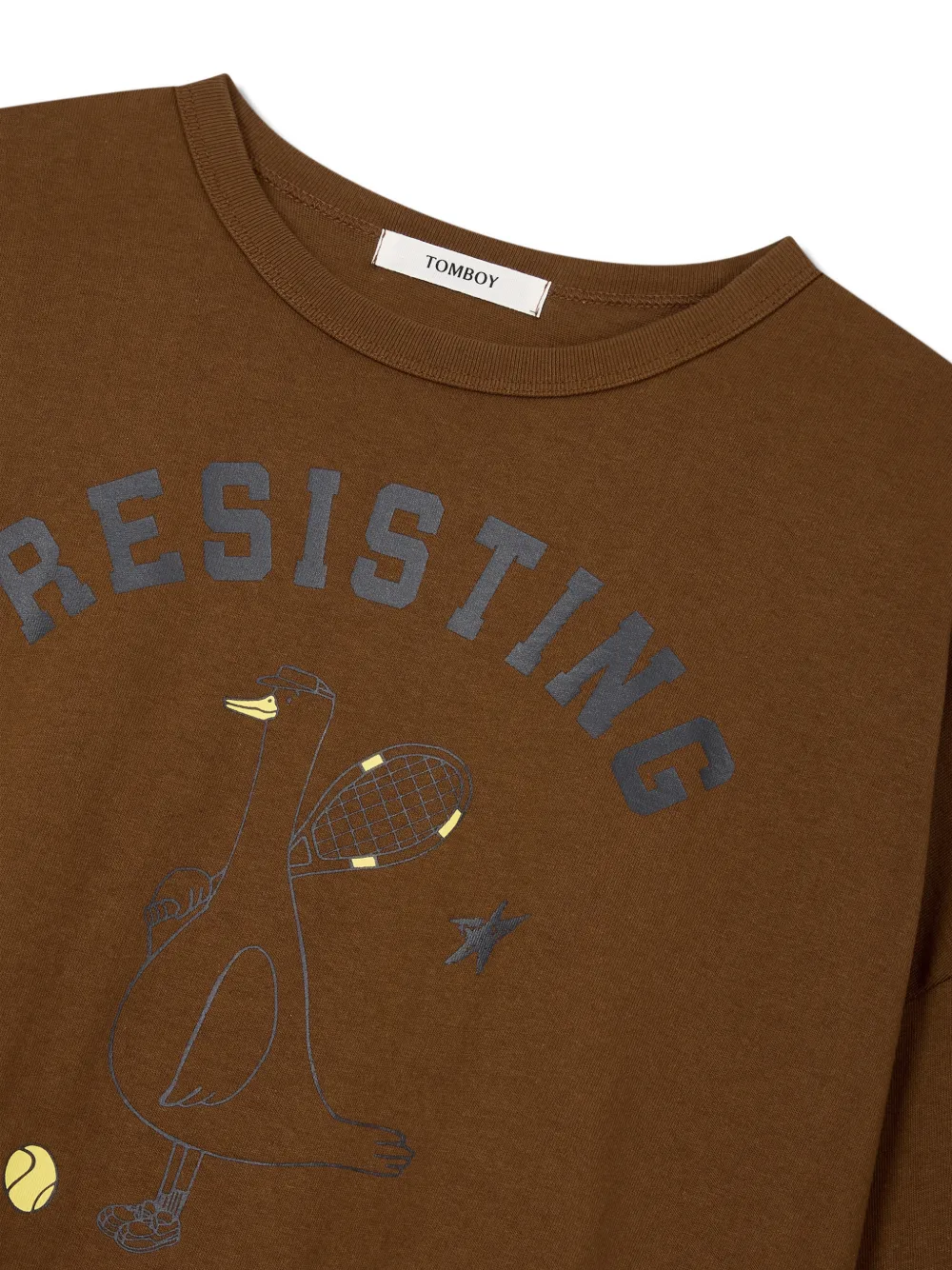 TOMBOY T-shirt met eendenprint Bruin