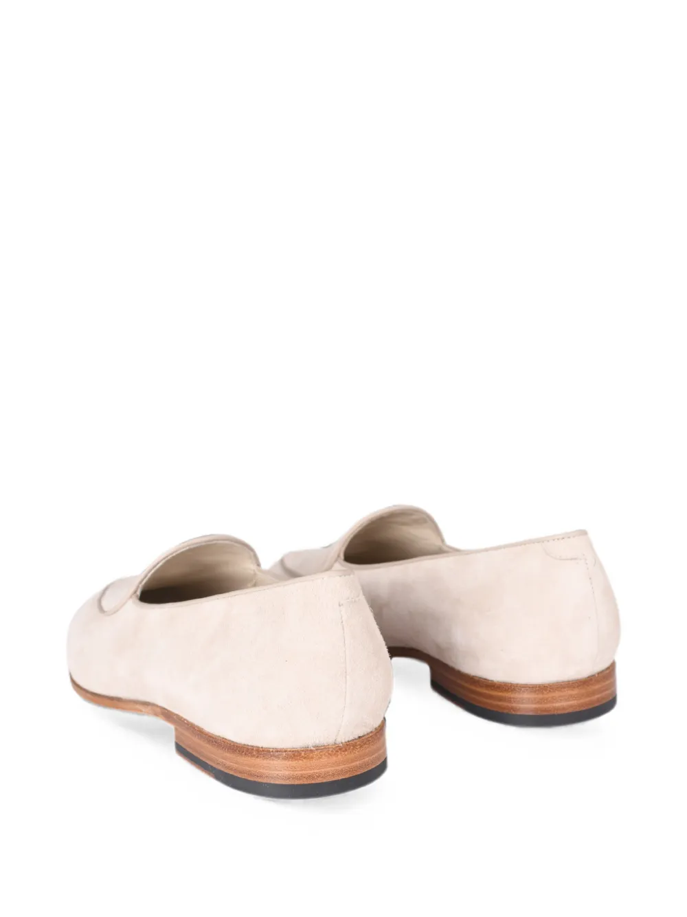 Eleventy suede slip-on loafers Beige