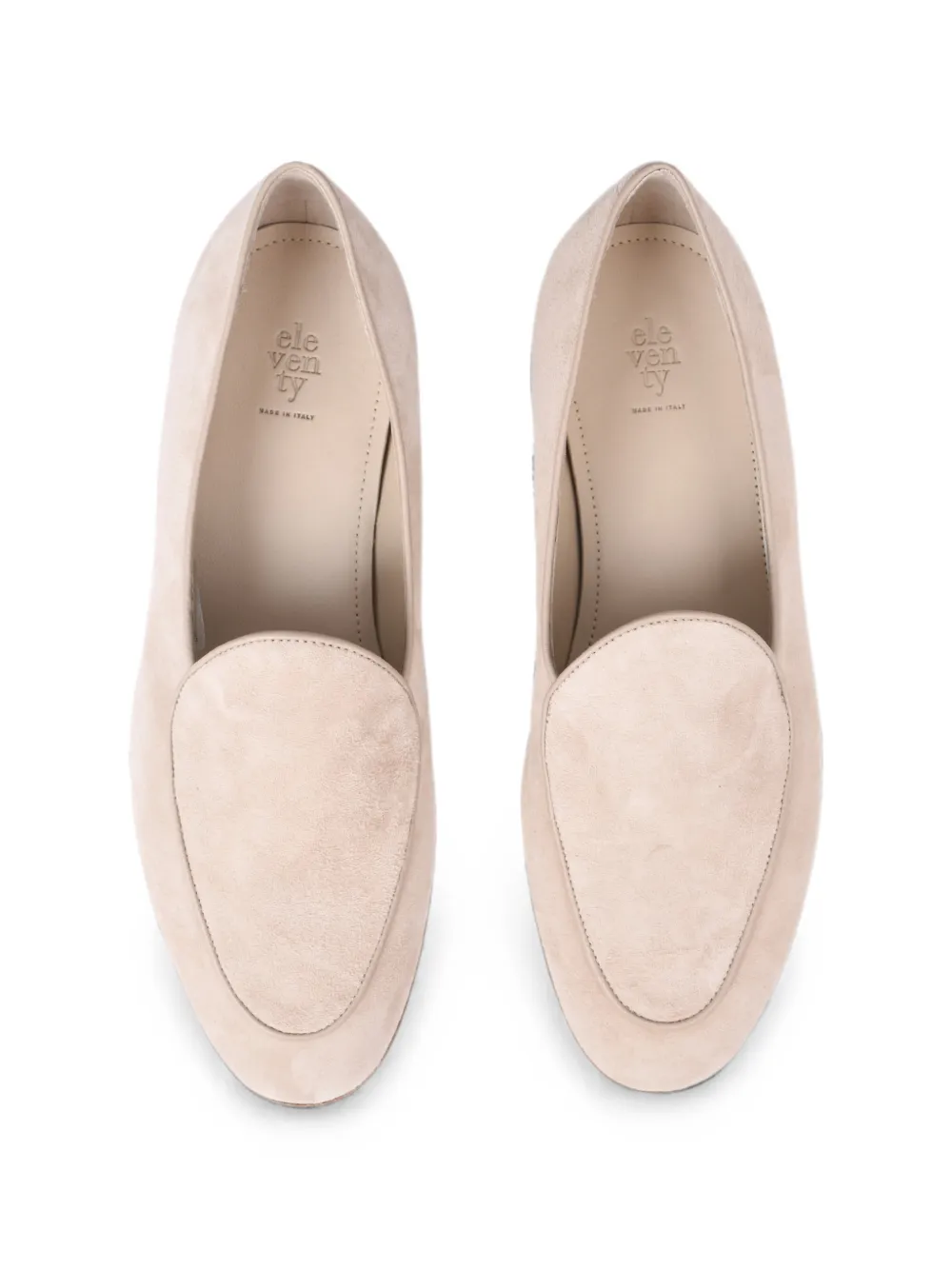 Eleventy suede slip-on loafers Beige