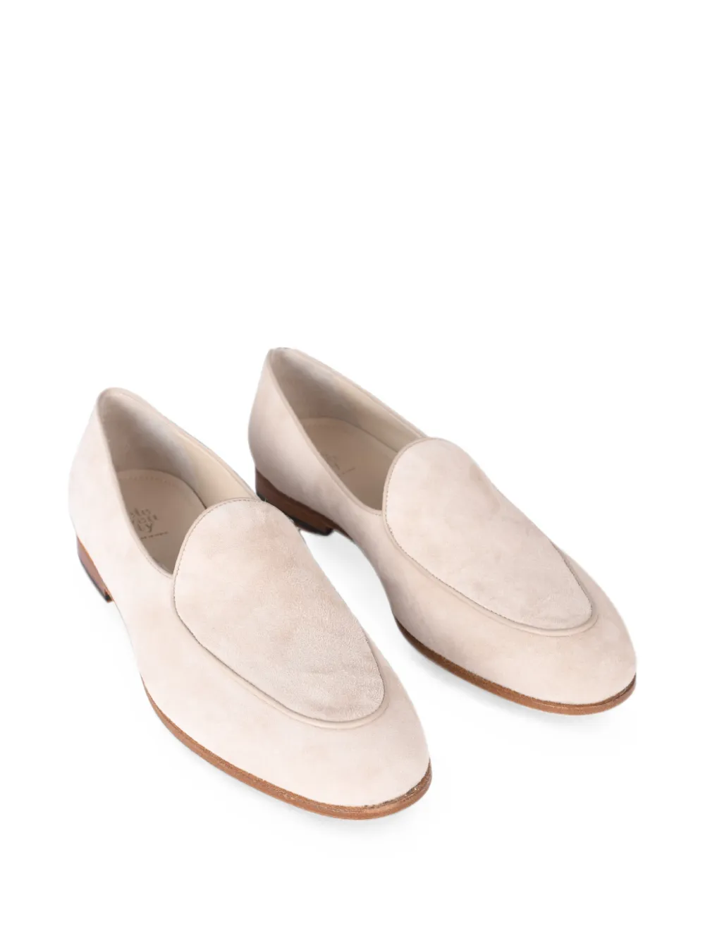 Eleventy suede slip-on loafers Beige
