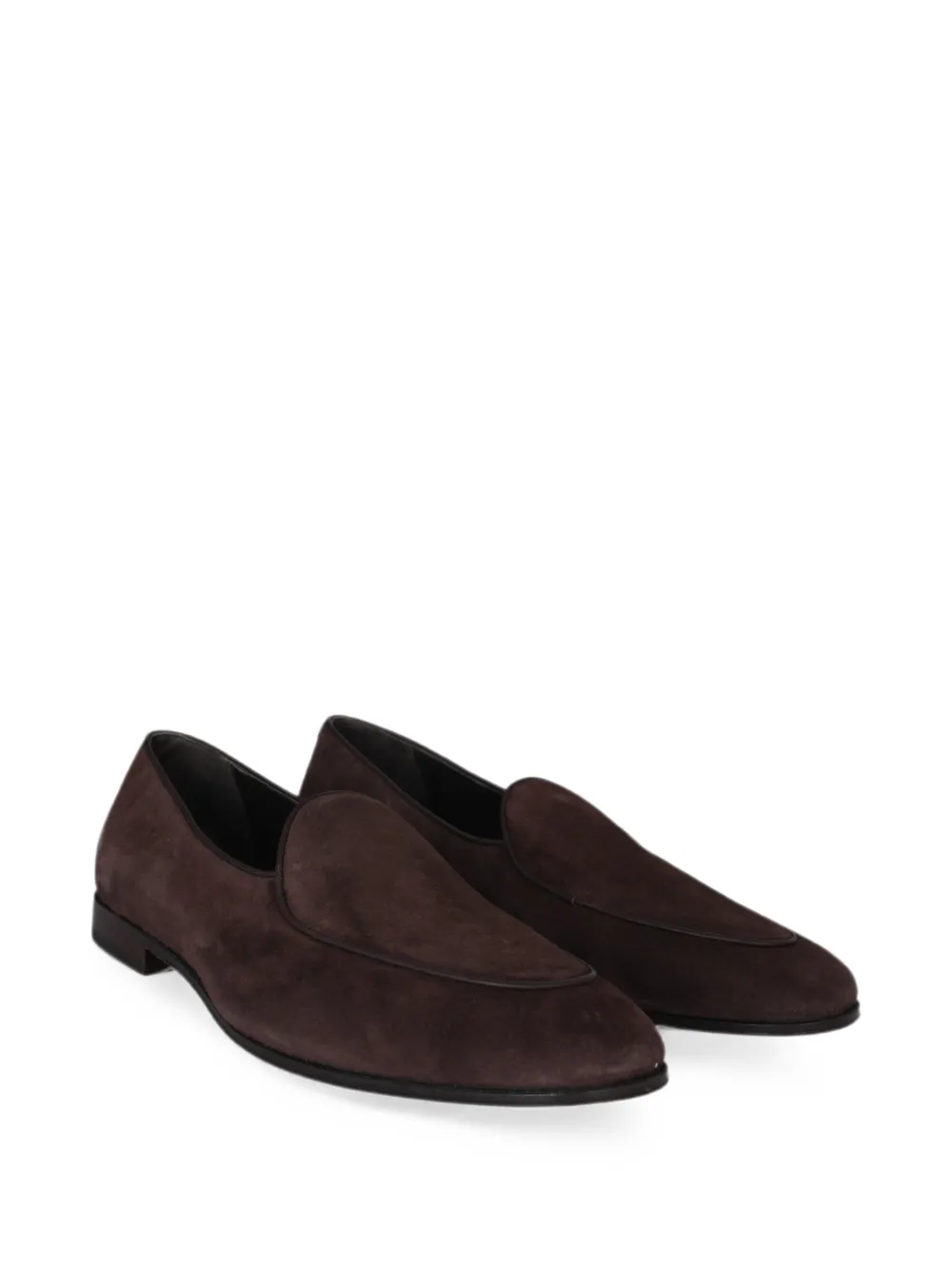 Eleventy almond-toe suede loafers Bruin
