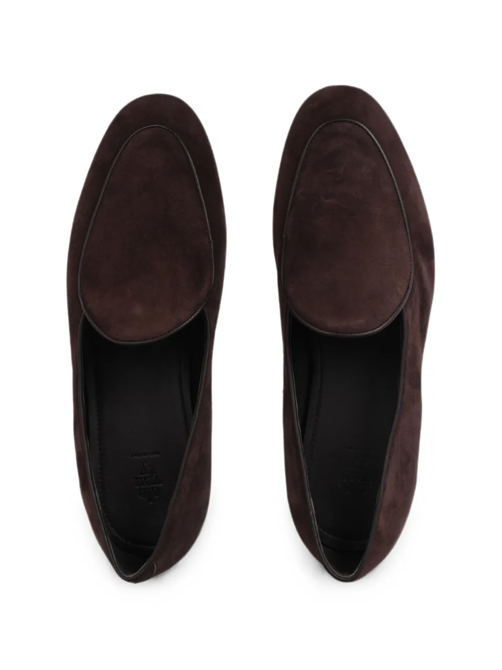 Eleventy almond-toe suede loafers Bruin