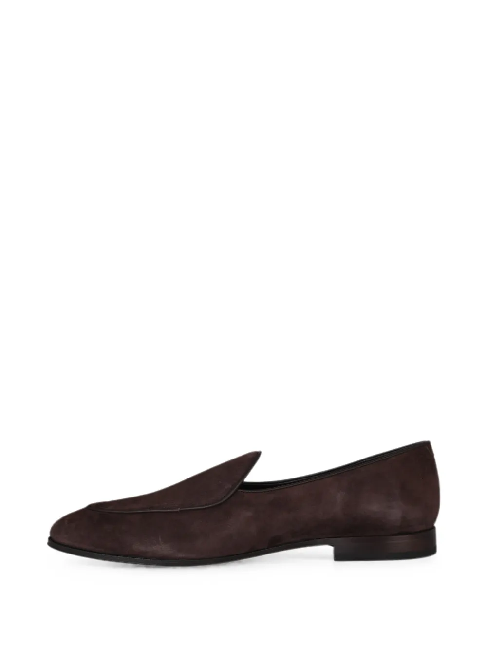 Eleventy almond-toe suede loafers Bruin
