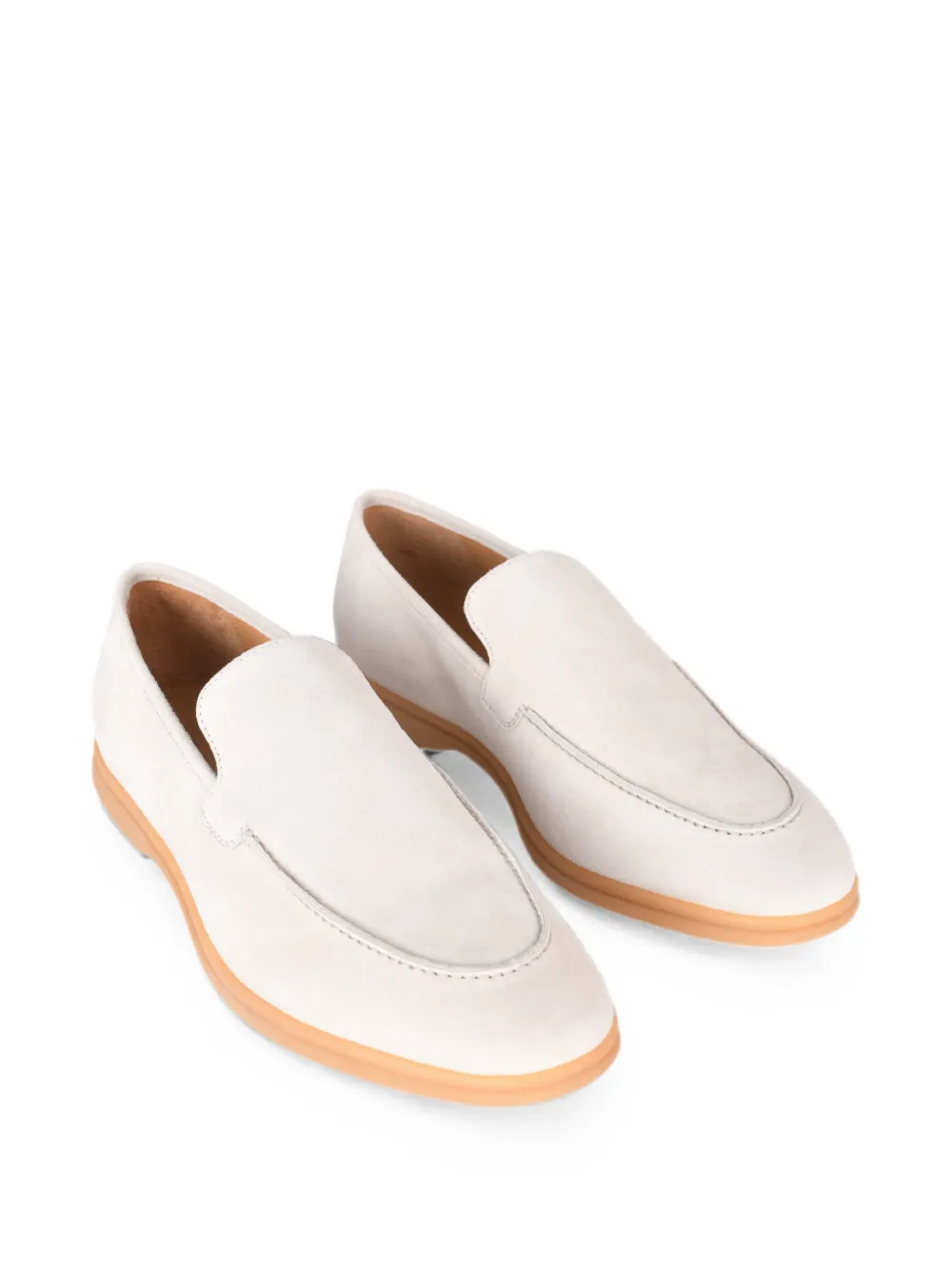 Eleventy suede slip-on loafers Beige