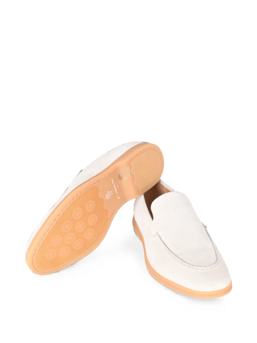 Eleventy suede slip-on loafers Beige
