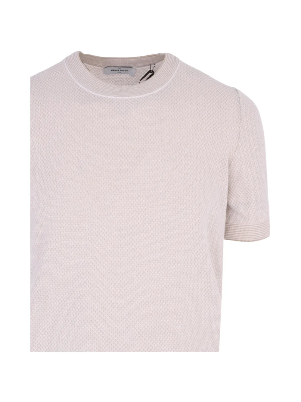 Gran Sasso Wafelgebreid T-shirt Beige