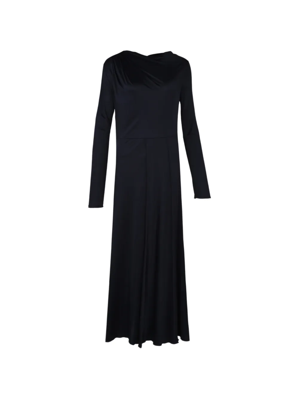 Fabiana Filippi draped long-sleeved maxi dress Blauw
