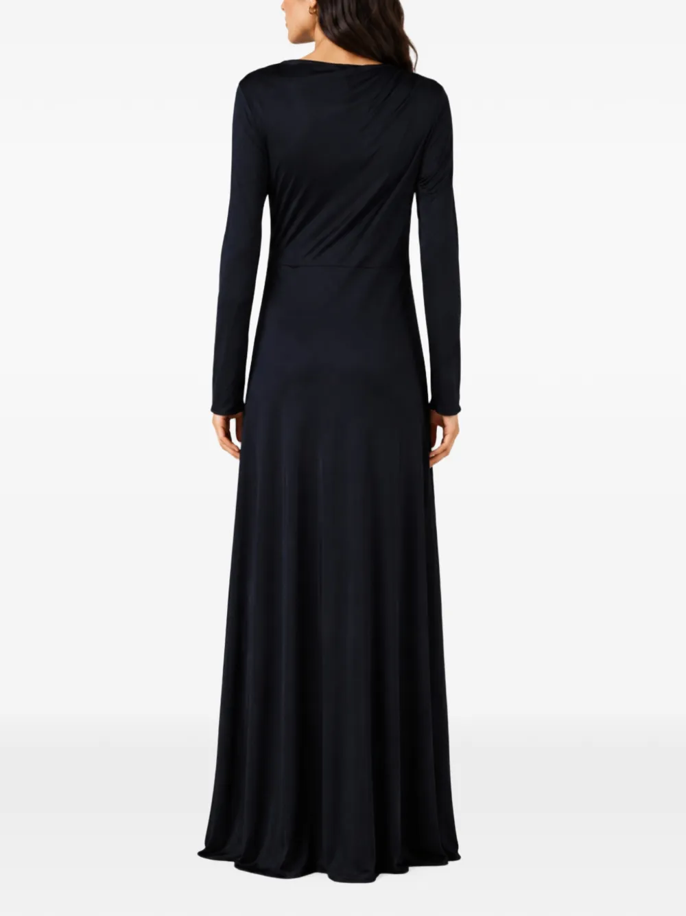 Fabiana Filippi draped long-sleeved maxi dress Blauw